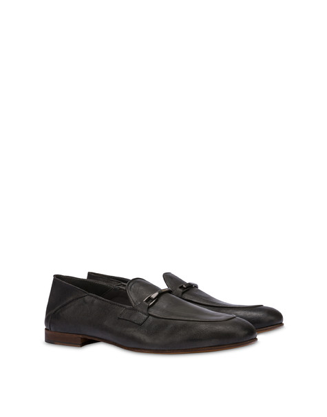 Nappa leather slip-on sacchetto loafers BLUE