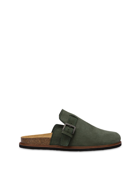 Freeman split-leather shoe MILITARY GREEN
