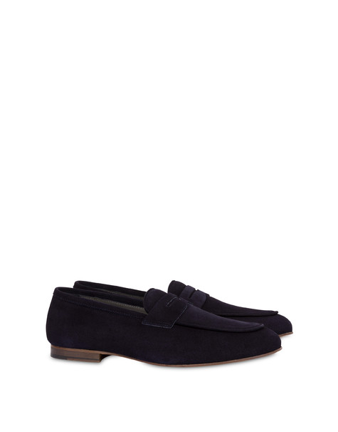 Split leather sacchetto loafers BLUE