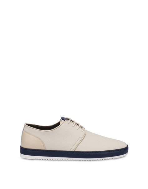 Foxing canvas and calfskin derby IVORY/IVORY/BLUE