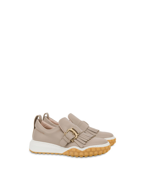 Run About calfskin slip-on sneakers TAUPE