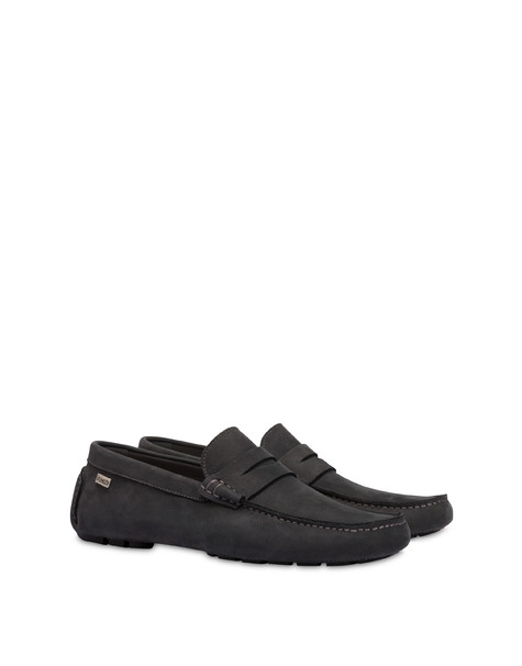 Drivers nubuck moccasins ANTHRACITE