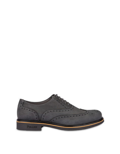 Corinto derby in nubuck with broguering ANTHRACITE