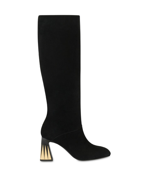 Nina Suede Boot Black/gold