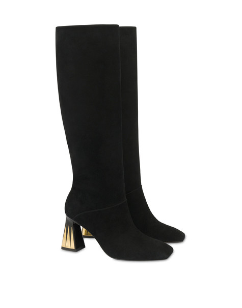 Nina Suede Boot Black/gold