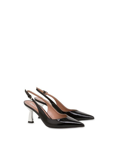 Advance Slingback In Patent Leather Black/silver