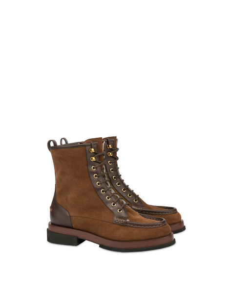 Code Combat Boot In Split Leather And Calfskin 