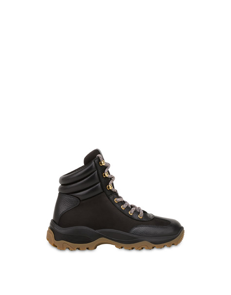 Ice Cracker High Boots In Nubuck And Calfskin Black/black