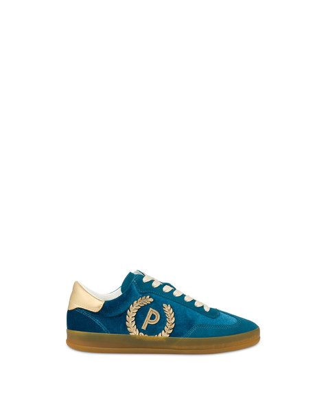 Venus Faux Velvet Sneakers With Metallic Details Mistral/mistral/gold