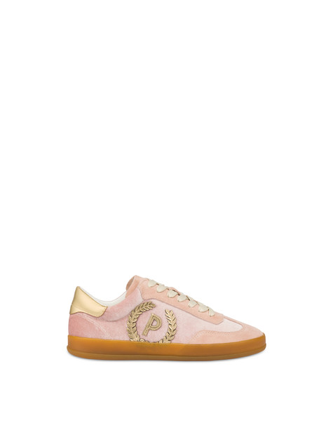 Venus Faux Velvet Sneakers With Metallic Details Old Rose/old Rose/gold