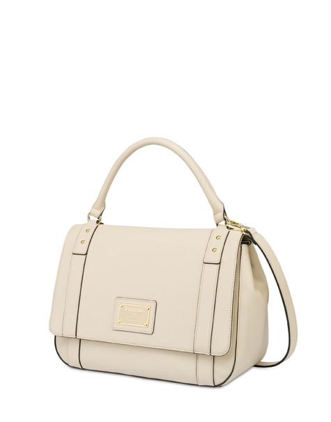 Serena Top Handle Bag Crafted From Calf Leather Ivory