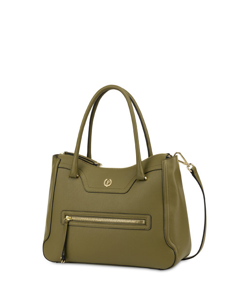 Zipper Double-handle Bag Olive