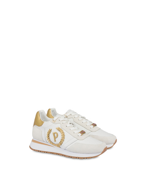 Speedy Sneakers With Metallic Details White/ice/white/gold