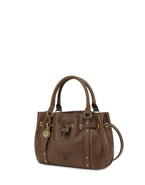 Piccola Borsa In Nappa Serena Marrone/marrone