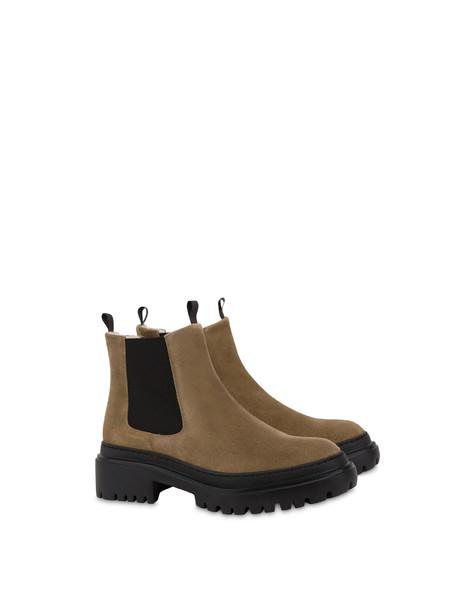 Winter Step Beatle Boot In Split Leather Sand
