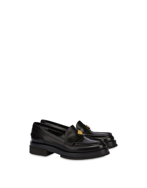 Code Penny Loafer In Abraded Calfskin Black