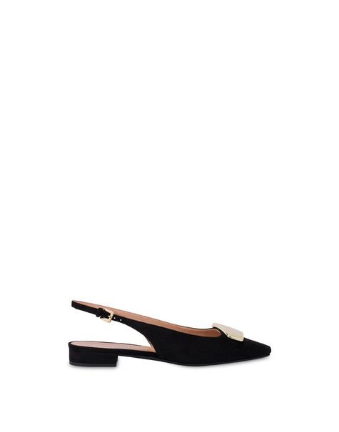 Bullion Wildleder-slingback-ballerinas 