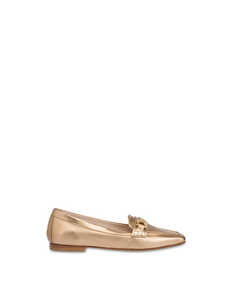 Uptown Metallic Nappa Leather Loafers Platinum