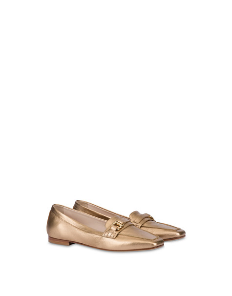 Uptown Metallic Nappa Leather Loafers Platinum