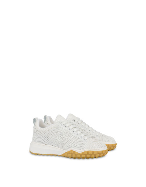 Sneakers In Crosta Runabout Bianco