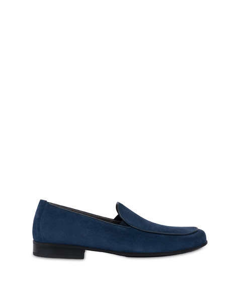 Summer Light Split Leather Loafers Blue