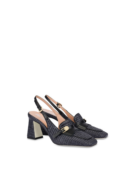 Slingback In Rafia Moorland Black/black