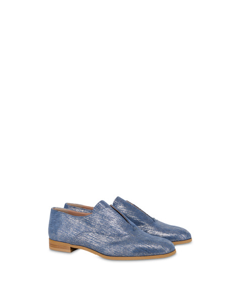 Pollini Flexy Slip-on In Metallic Suede Sky