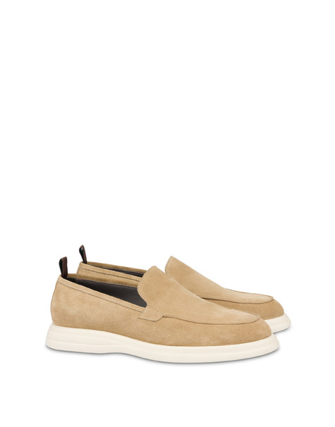 Anderson Split Leather Moccasins Sand