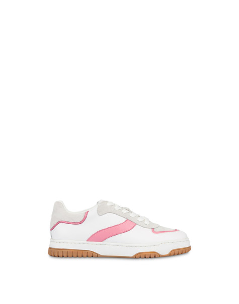 Sneakers Aus Sandy-kalbsleder Wolke/wolke/rosa