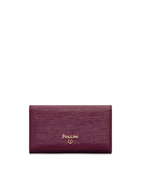 Continental Wallet With Logo Burgundy