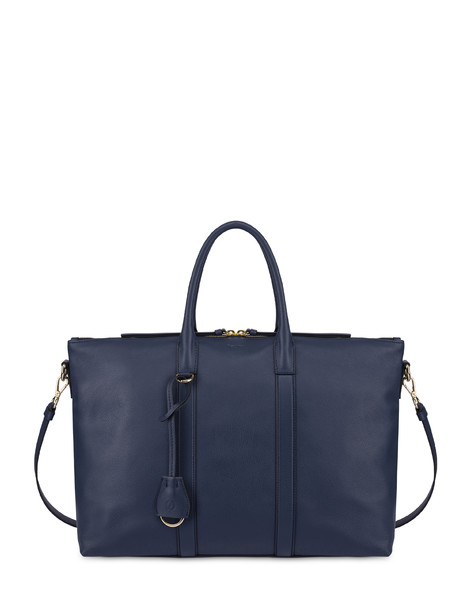 Minimal Double-handle Calfskin Bag Blue