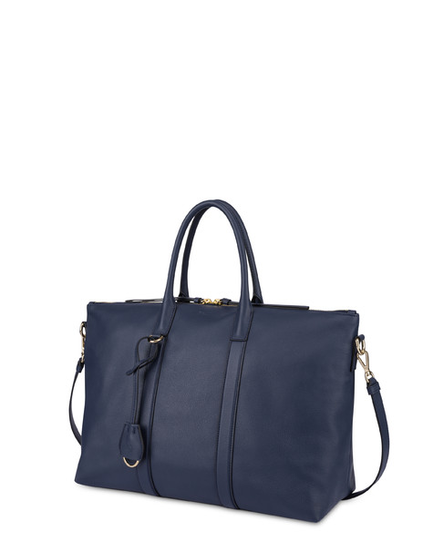 Minimal Double-handle Calfskin Bag Blue