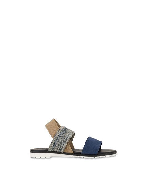 Soft Walk Flat Sandals Navy Blue