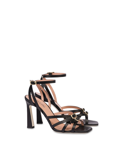 Double Sandals With Ankle Strap Black