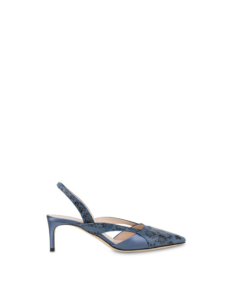 Slingback Aus Satin Und Kalbsleder Domino. 