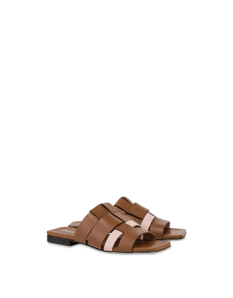 Overlay Calfskin Mules Rodeo/desert