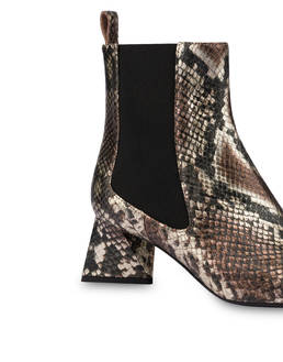 Stiefeletten mit laminiertem Python-Druck Like A Pyramid Photo 4