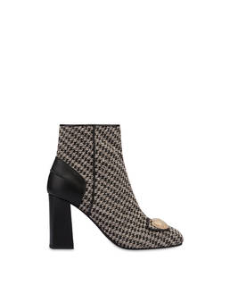 Queen houndstooth fabric wool ankle boots Photo 1