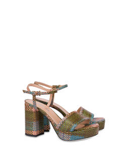 Seventies weave print high sandals Photo 2