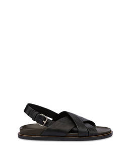 Natural Feeling calfskin crossed sandals Photo 1