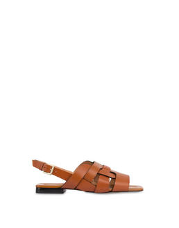 Cage cowhide flat sandals Photo 1