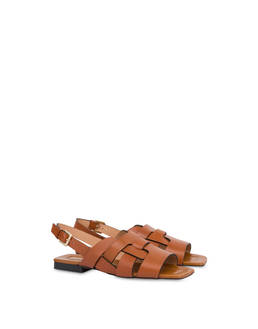 Cage cowhide flat sandals Photo 2