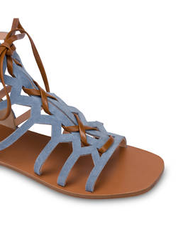 Flache Sandalen Summer Breeze aus Spaltleder Photo 4