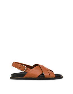 Natural Feeling calfskin crossed sandals Photo 1