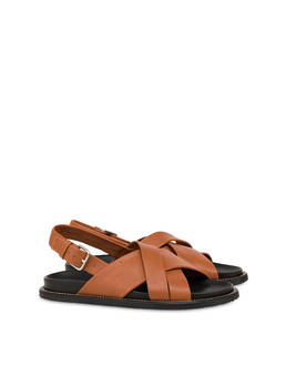 Natural Feeling calfskin crossed sandals Photo 2