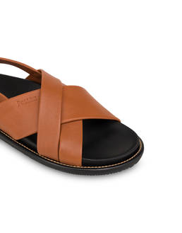 Natural Feeling calfskin crossed sandals Photo 5