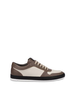 Foxing canvas and calfskin sneakers Photo 1