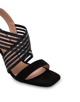 Bling Bling high sandals in suede Photo 4