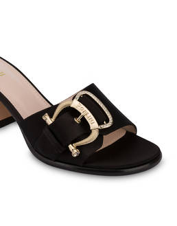 Mules in satin with maxi Treasure buckle Photo 4