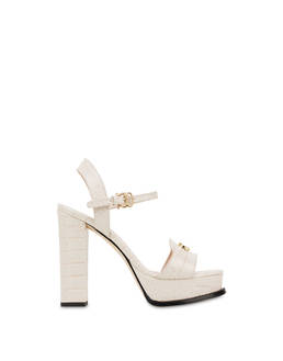 Oxford platform sandals in crocodile calfskin Photo 1